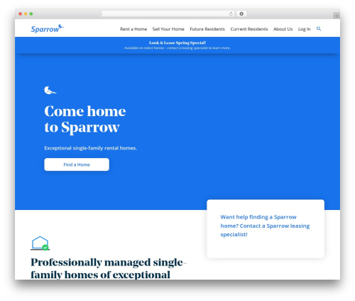 Theme WordPress Sparrow - sparrownow.com