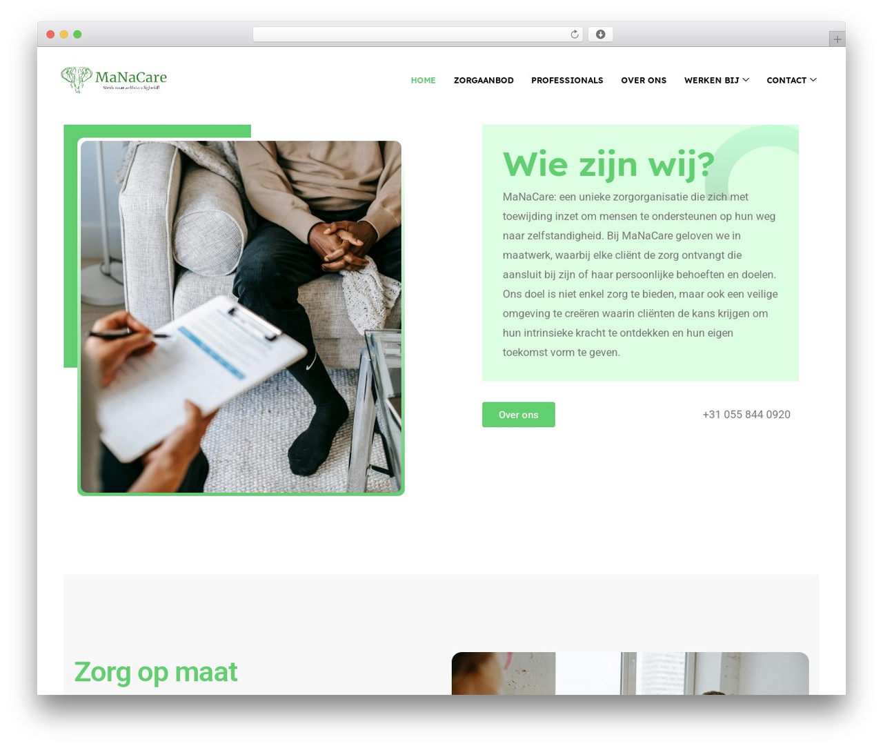 WordPress theme Grankare - manacare.nl