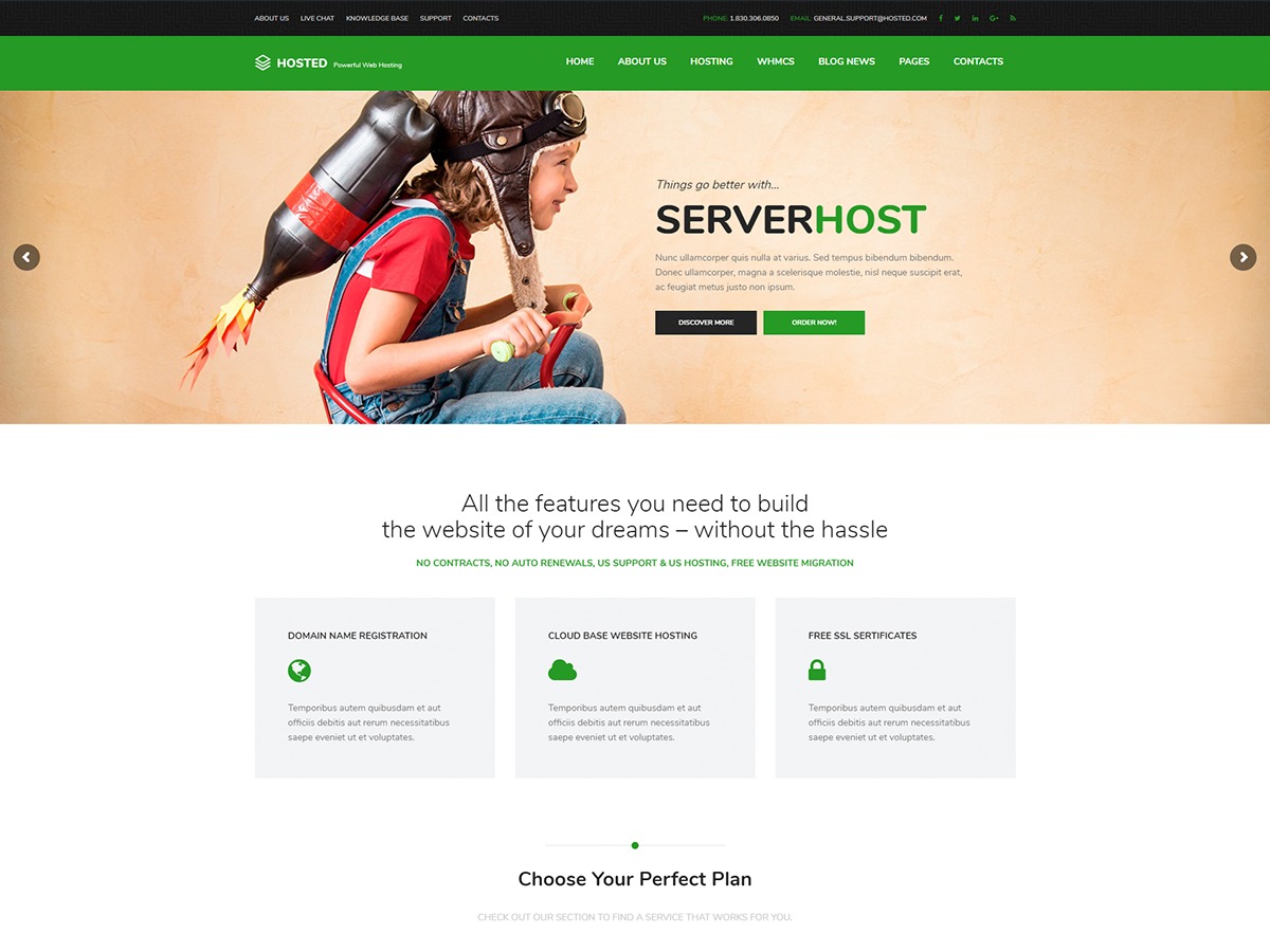 WordPress theme Hosted WordPress theme Hosted