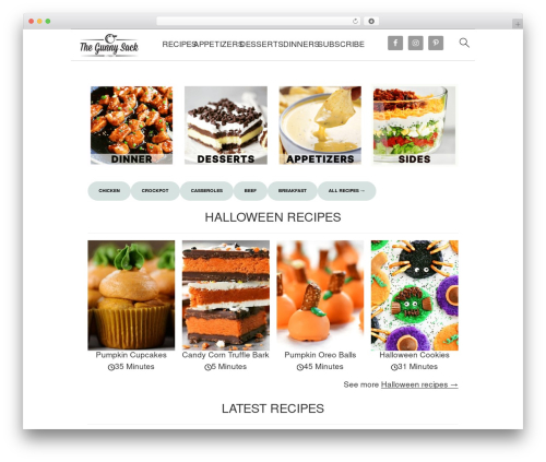 WordPress theme Tasteful Theme - www.thegunnysack.com
