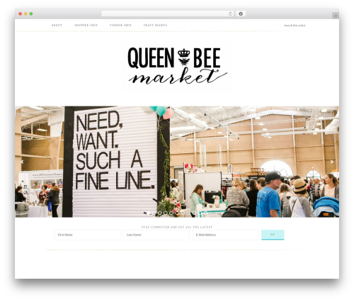 WordPress website theme Market Theme - thequeenbeemarket.com