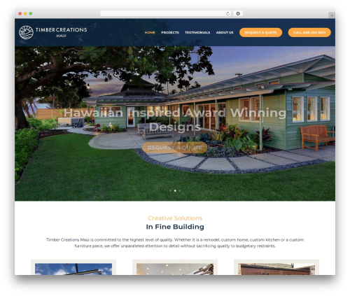 Divi WordPress theme - timbercreationsmaui.com