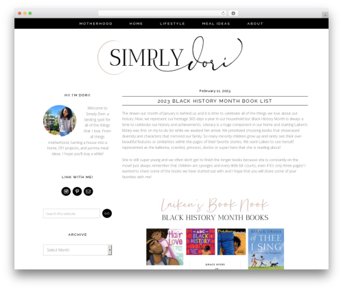 Olivia WordPress theme - goldnluna.com