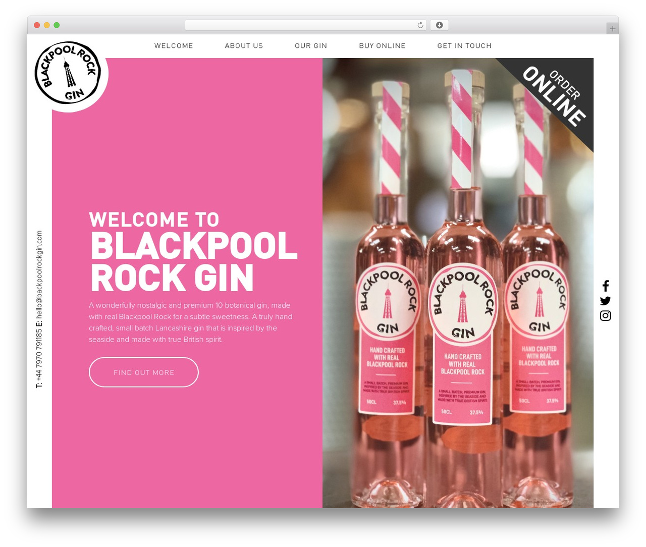 Storefront WordPress theme - blackpoolrockgin.com