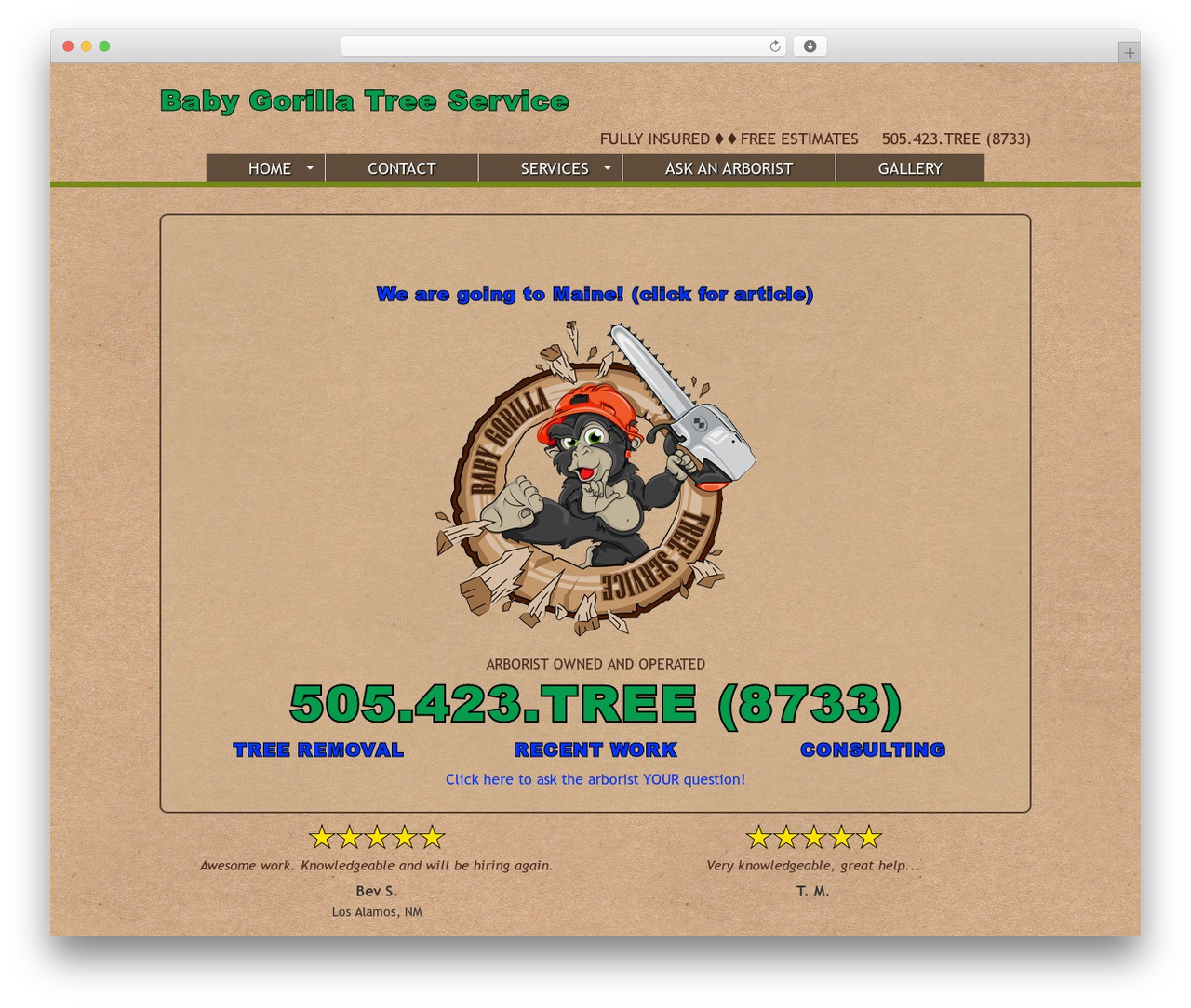 The HTML5 Reset Theme WordPress theme - babygorillatreeservice.com