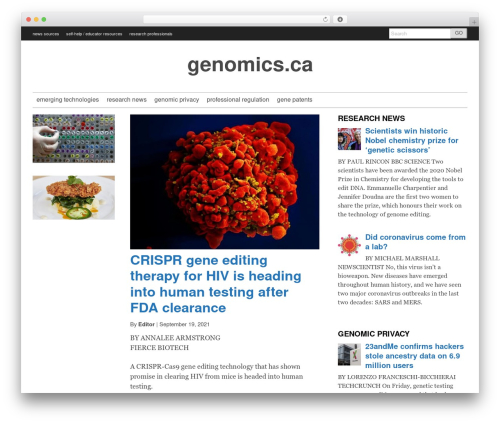 Theme WordPress Project Largo - Base Theme - genomics.ca