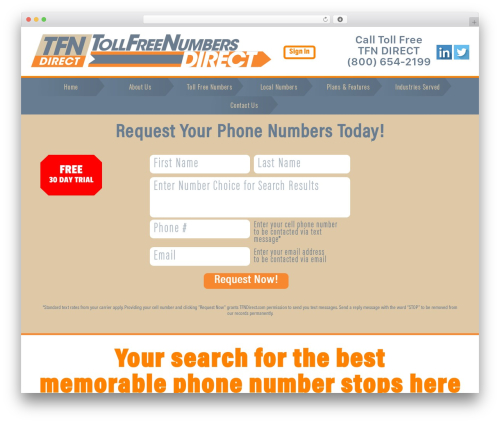 WordPress theme TFNdirect - tfndirect.com