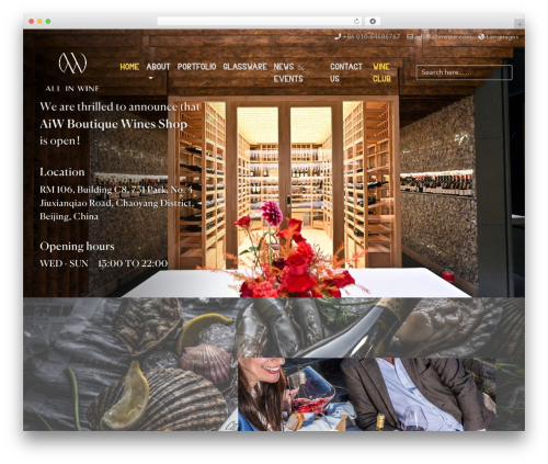 WordPress theme Wine - allinwine.com