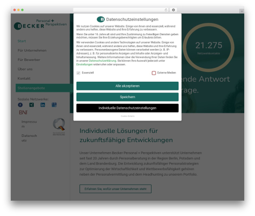 Standard WordPress plugin - becker-personal-perspektiven.de