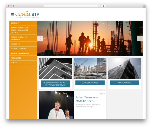 CESFA BTP WordPress theme design - cesfa-btp.com