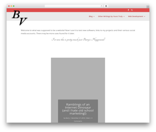 Divi WordPress theme - barryveinotte.com