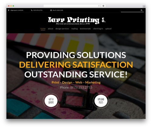 Gutenberg WordPress theme - jarrprinting.com