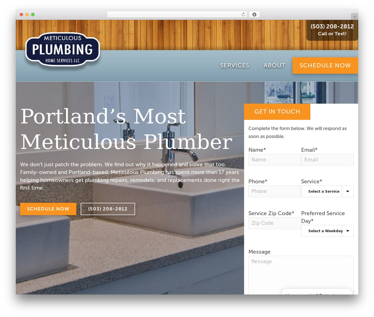 Meticulous Plumbing WordPress theme - meticulousplumbing.com Meticulous Plumbing WordPress theme - meticulousplumbing.com