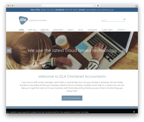 Template 2 premium WordPress theme - dla-accountants.co.uk