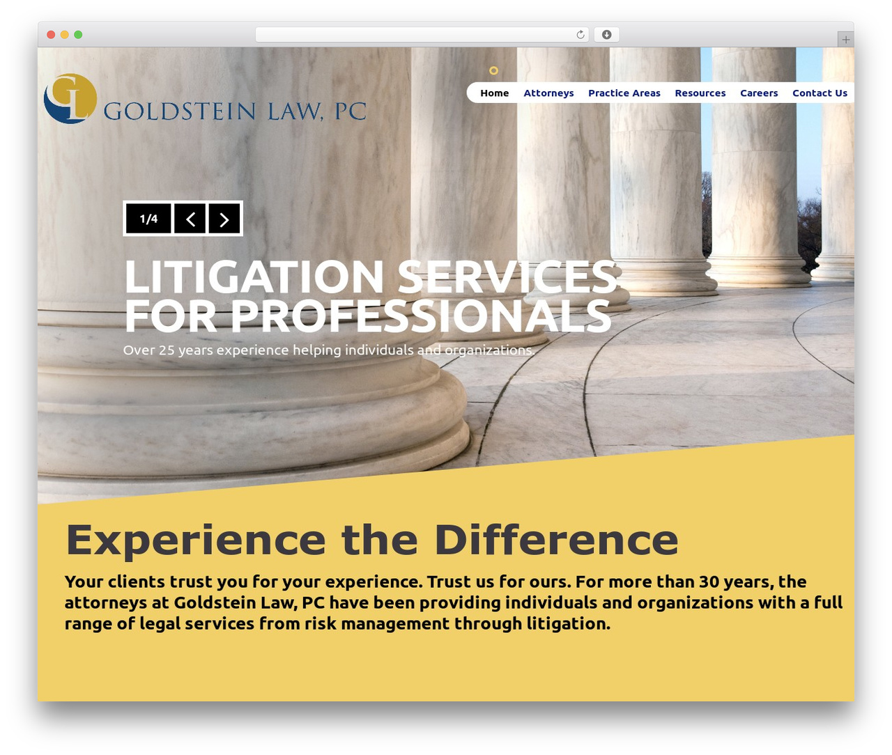WordPress theme cherry - goldsteinlawpc.com