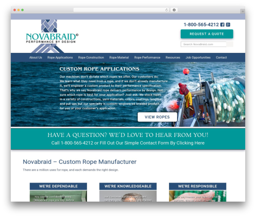 WordPress theme Novabraid - novabraid.com