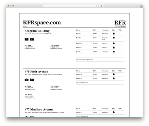 WordPress theme RFRspace.com - rfrspace.com
