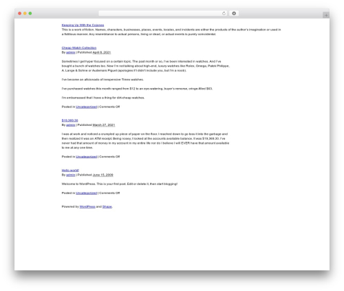 WordPress theme Shape - garrettjones.com/blog