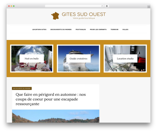 Appetizing theme WordPress - gites-sud-ouest.eu