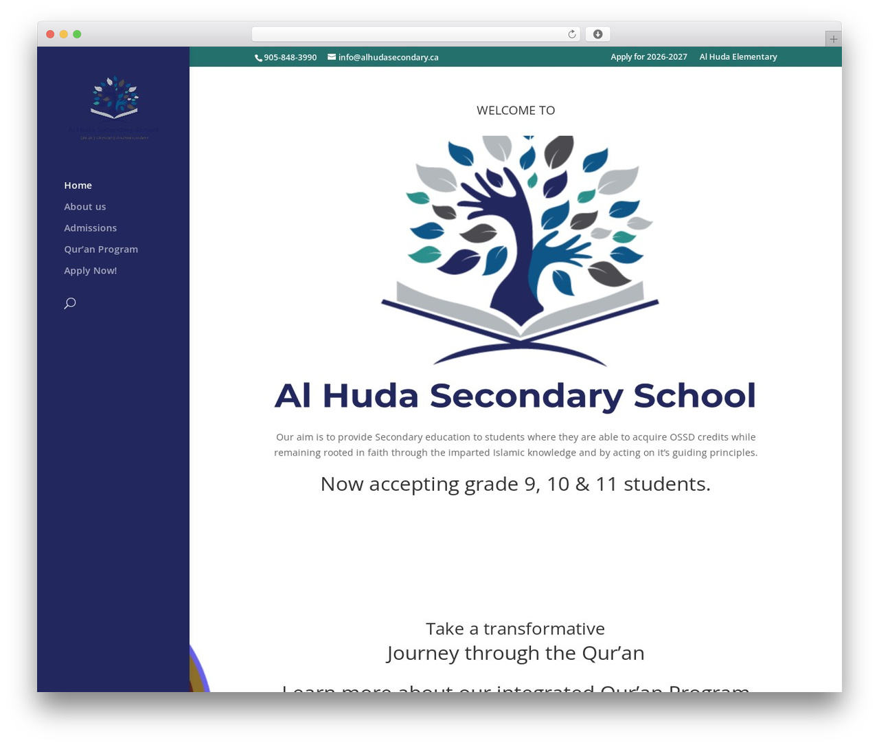 Divi WordPress theme - alhudasecondary.ca