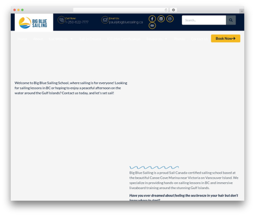Hello Elementor premium WordPress theme - bigbluesailing.ca
