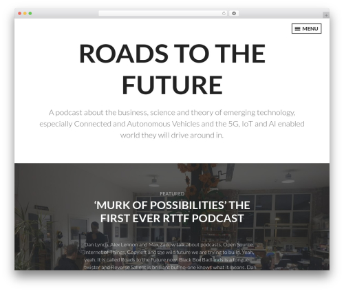 Intergalactic 2 WordPress theme - roadstothefuture.co.uk