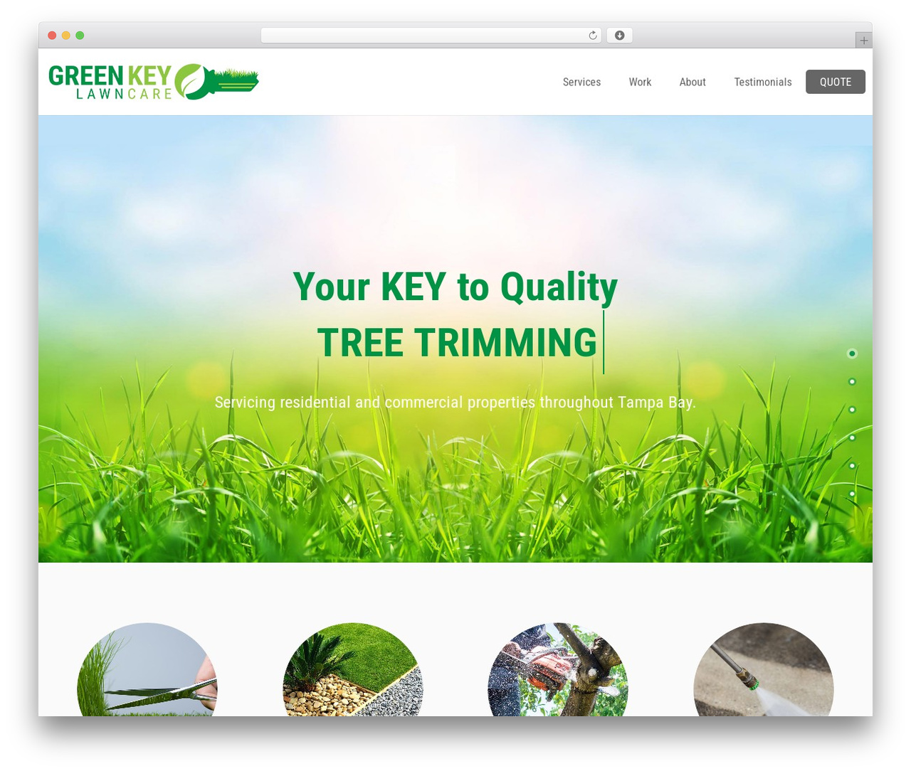 Lambda WordPress theme - greenkeylawncare.com