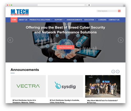 mTech WordPress theme - mtechpro.com