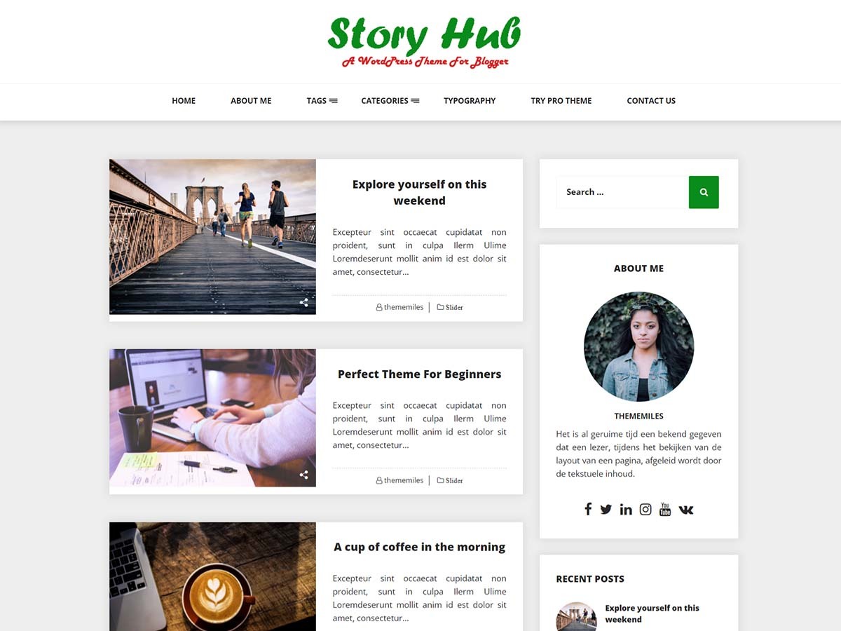 Story Hub WordPress magazine theme