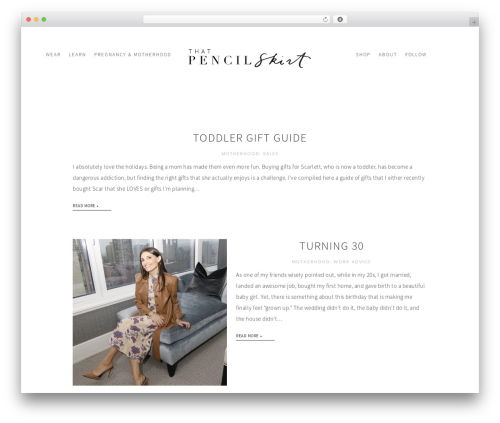 WP theme Captivating Theme - thatpencilskirt.com