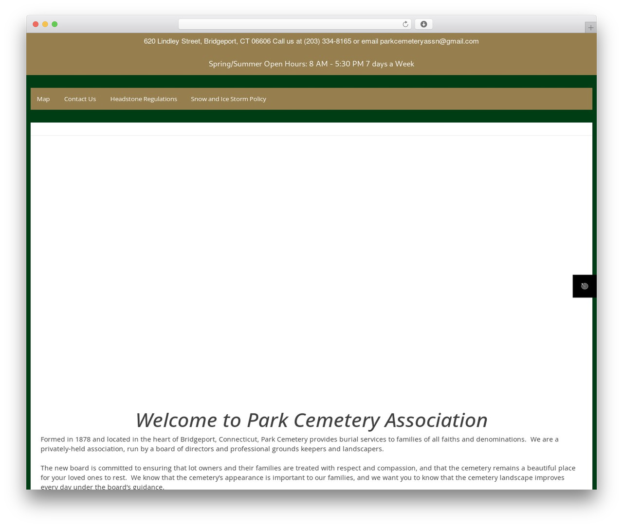 Simple Life WordPress theme - parkcemeteryassn.com