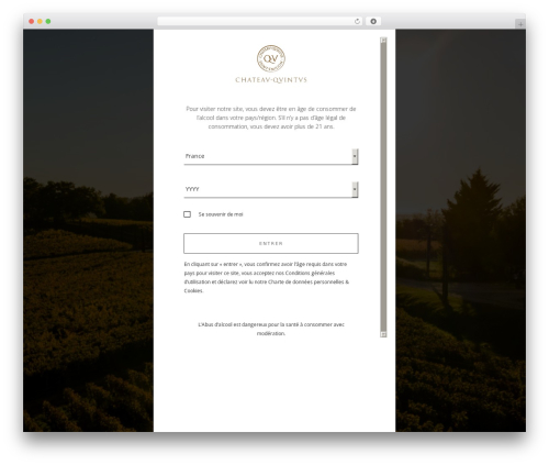Age gate region WordPress plugin - chateau-quintus.com