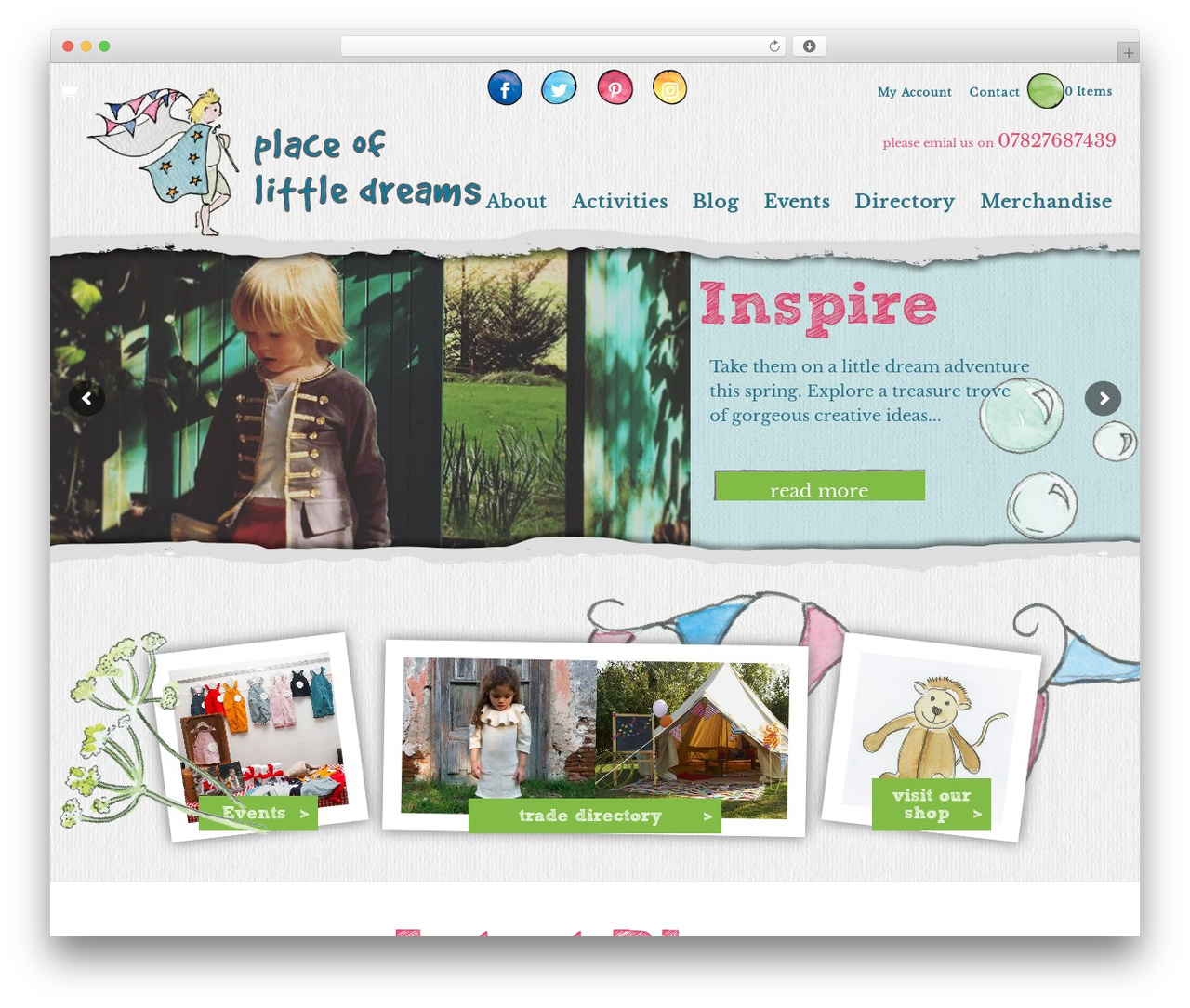 WordPress theme Divi - placeoflittledreams.com