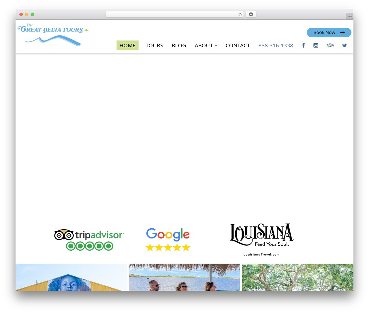 WordPress website theme Theme Base - thegreatdeltatours.com