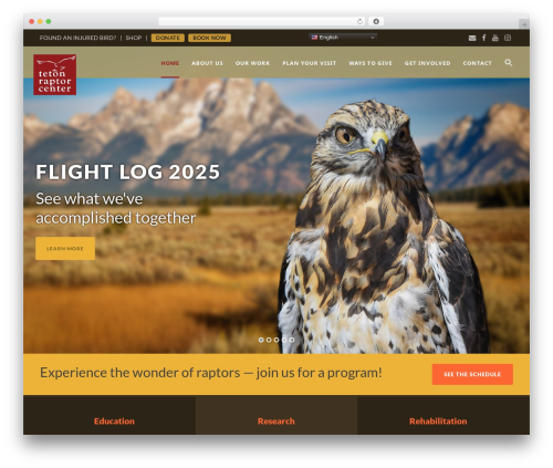 WP theme GreenNature - tetonraptorcenter.org
