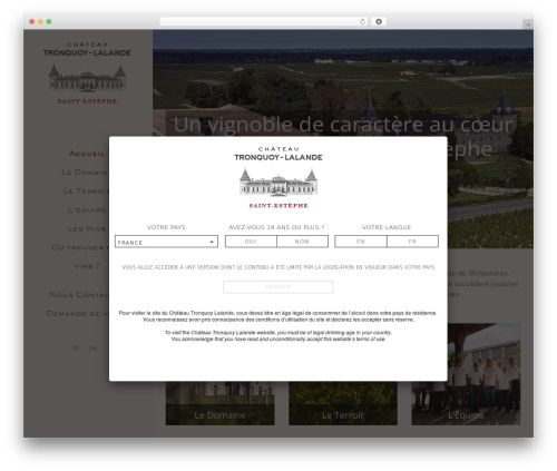 Avada WordPress theme - tronquoy-lalande.com