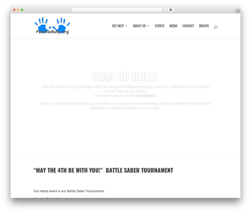 Divi WordPress theme design - fearnobully.org