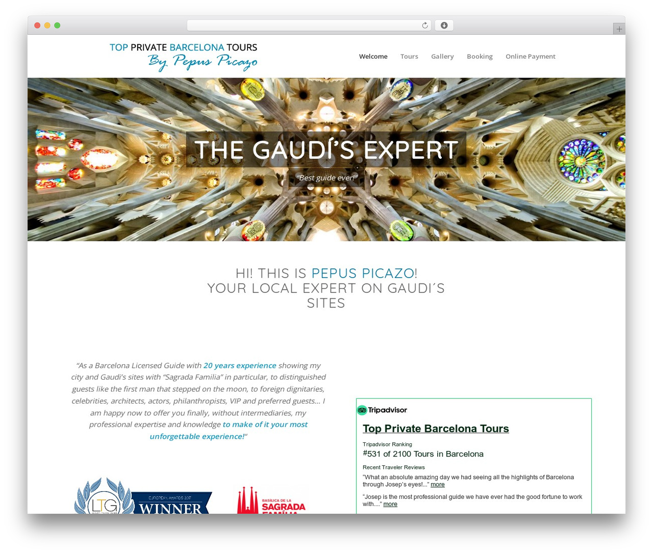 Enfold theme WordPress - topprivatebarcelonatours.com