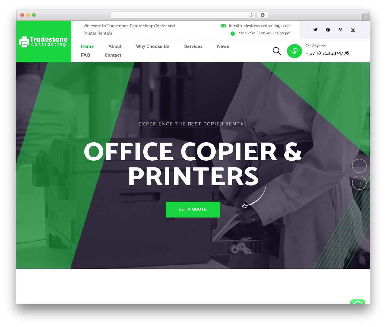 Infetech theme WordPress - tradestonecontracting.com