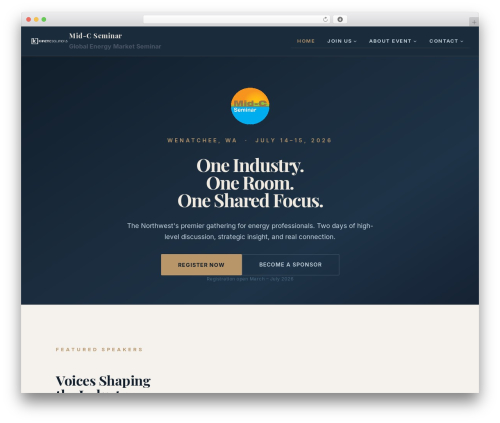 Kadence WordPress theme design - midcseminar.com