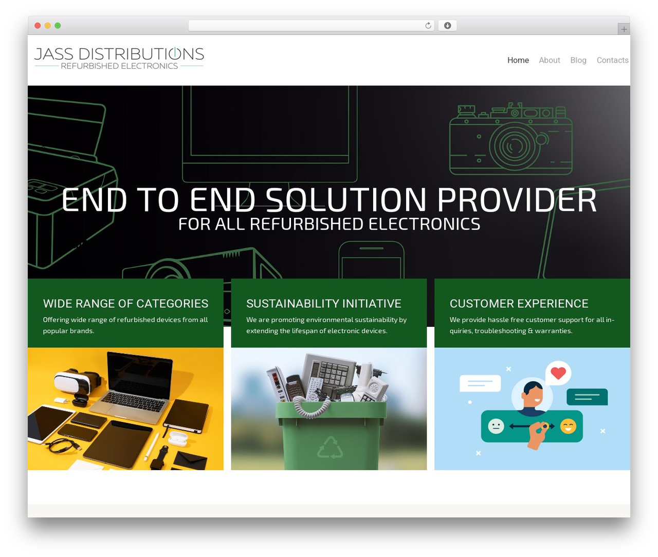 WordPress theme Epagreenlite - jassdistributions.com