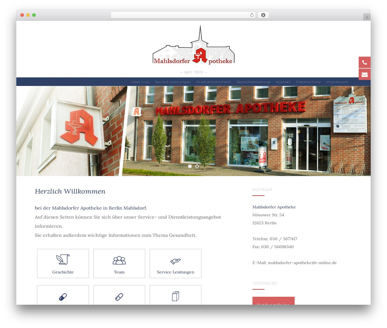 Activello WordPress theme - mahlsdorfer-apotheke.com