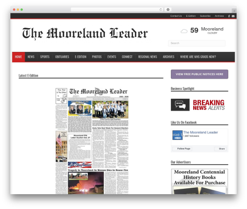 Webads rss WordPress plugin - moorelandleader.com