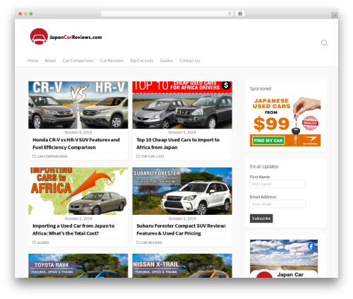 WordPress theme Coldbox - japancarreviews.com