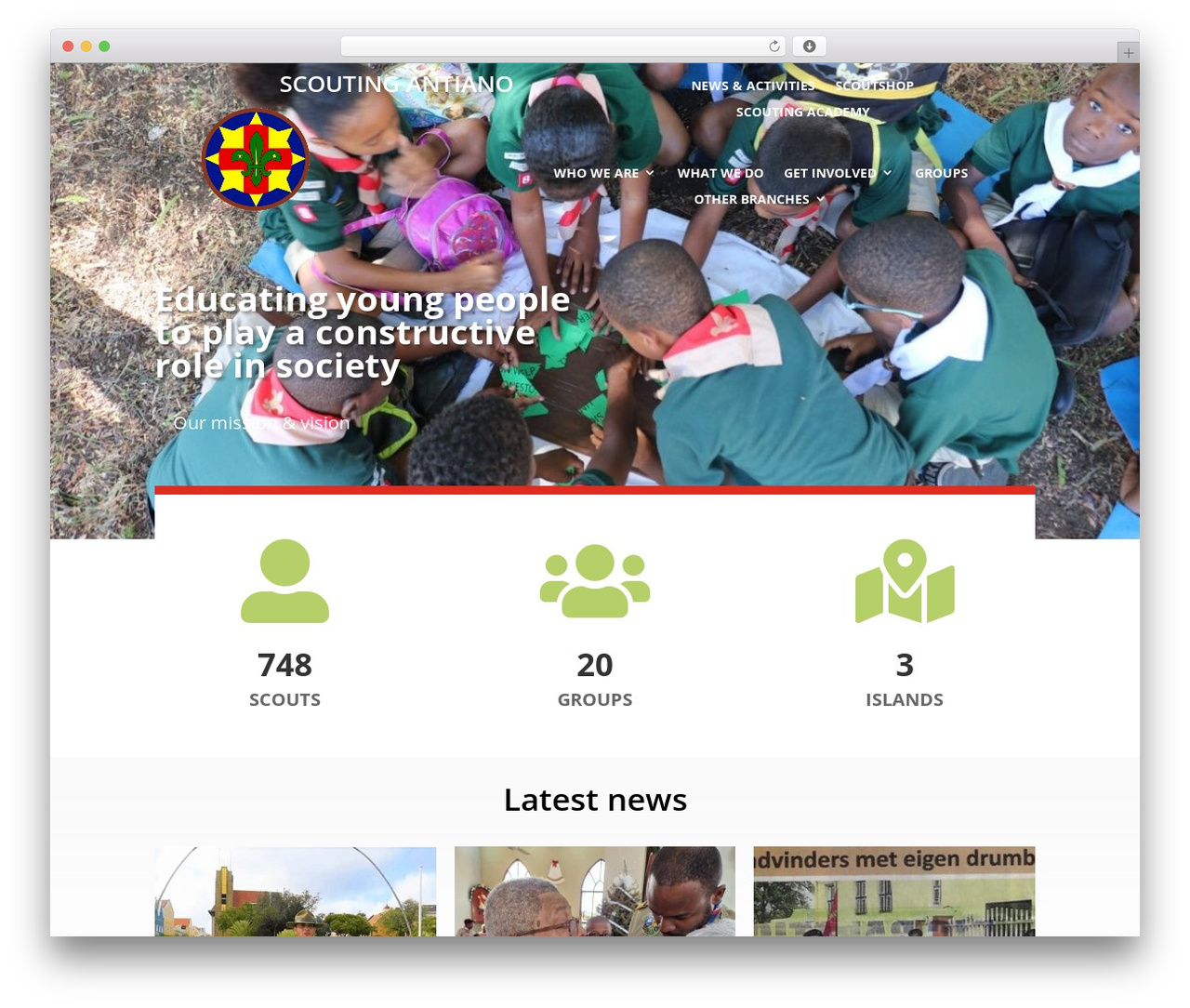 Best WordPress theme Divi - scoutingantiano.org