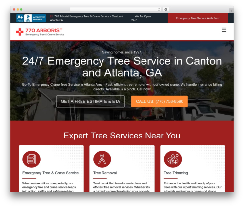 JSA Theme WordPress theme - 770arborist.com