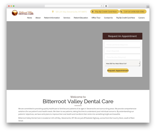 Bitterroot Valley Dental Care Theme WordPress theme - bitterrootvalleydentalcare.com