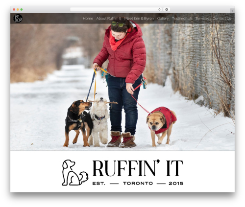 Bootstrapped WordPress theme - ruffinitdogs.com