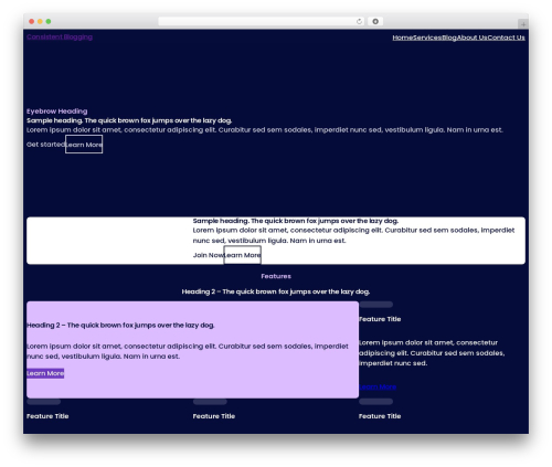 Rockbase WordPress theme - consistentblogging.com