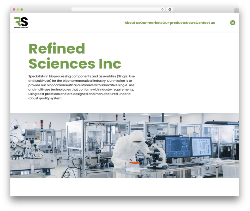 Rotating Seals WordPress theme - refinedsciences.com